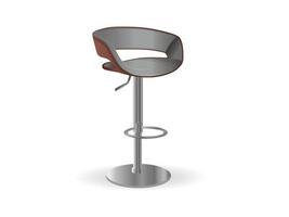taburete de bar realista - silla de bar 3d. concepto de diseño de interiores de bar vector