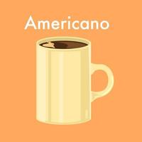 icono de café americano vector