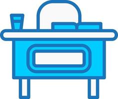 Teacher Desk Vector Icon