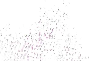 Light pink vector pattern with gender elements.