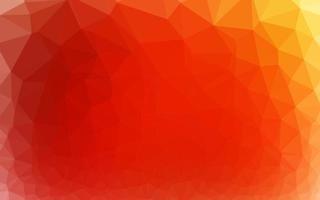 Light Red, Yellow vector polygon abstract backdrop.