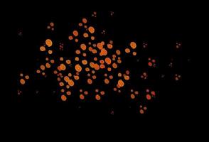 Dark Orange vector background with lamp shapes.