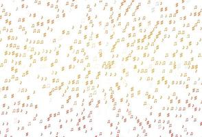 Light Orange vector pattern with music elements.