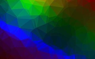 Dark Multicolor, Rainbow vector blurry triangle template.