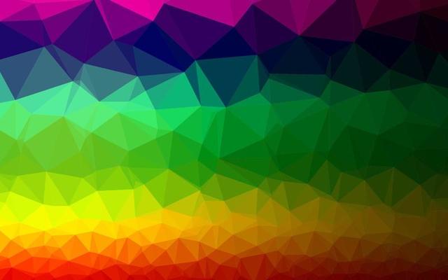 Dark Multicolor, Rainbow vector polygonal background.