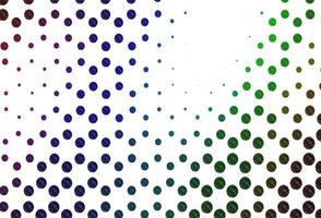 Light multicolor, rainbow vector backdrop with dots.