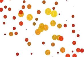 Light orange vector background with bubbles.