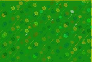 Light Green, Yellow vector sketch background.