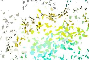 Light Green, Yellow vector backdrop with abstract shapes.