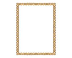 Decorative wedding frame, antique museum picture border or deco divider. Isolated icon. vector Free Vector