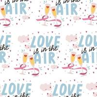 Valentines day seamless pattern vector