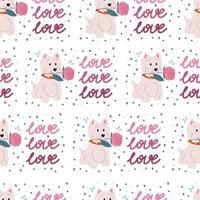 Valentines day seamless pattern vector