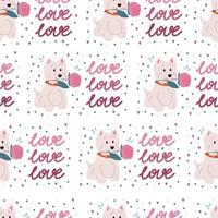 Valentines day seamless pattern vector