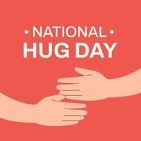 National Hug Day Vector Illustration. Suitable for greeting card poster and banner.