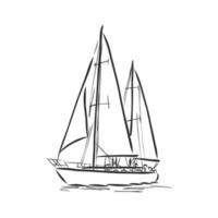 sailing ship vector sketch