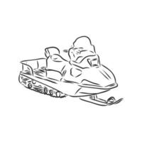 snowmobile vector sketch