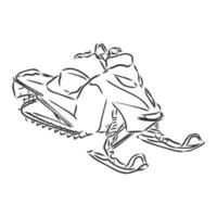 bosquejo del vector de la moto de nieve