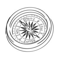 compass vector sketch