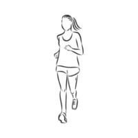 sports running vector sketch