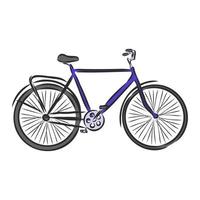 dibujo vectorial de bicicleta vector