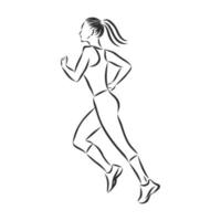 sports running vector sketch