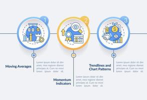 Trend trading strategies circle infographic template. Business. Data visualization with 3 steps. Editable timeline info chart. Workflow layout with line icons vector