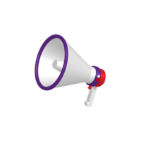 3D megaphone icon with transparent background suitable for illustration decoration element