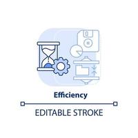 Efficiency light blue concept icon. Code execution. Feature of programming languages abstract idea thin line illustration. Isolated outline drawing. Editable stroke vector