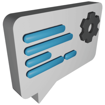 diseño limpio y único de burbujas de voz en 3D con varios símbolos de notificación png