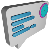 clean and unique 3d speech bubble design with various notification symbols png