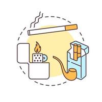 Smoker items concept icon for light theme vector