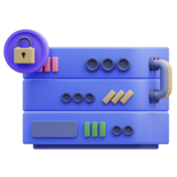 3d Illustration Internet Security server png