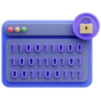 3d Illustration Internet Security binary code png