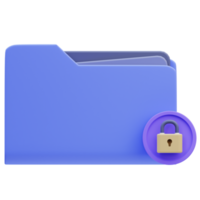 3d Illustration Internet Security encrypt folder png