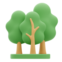 3d Illustration trees Renewable Energy