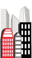 Buildings in City Skyline png