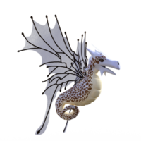 lindo dragão criança isolada renderização em 3d png