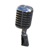 klassisches Mikrofon isolierte 3D-Darstellung png
