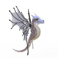 Cute dragon child isolated 3d rendering png