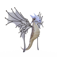 Cute dragon child isolated 3d rendering png