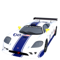 Super car isolated 3d rendering png