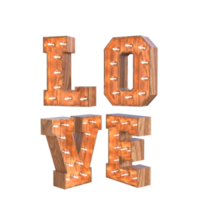 amore lettera 3d isolato png