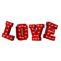 lettre d'amour 3d isolé png