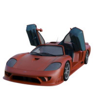 Super car isolated 3d rendering png