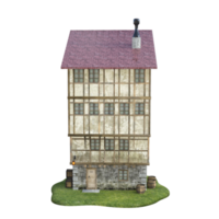 klassisches haus isolierte 3d-rendering png