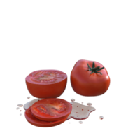 renderizado 3d aislado de tomate