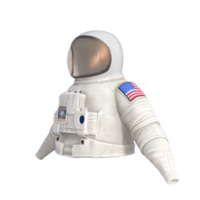 der astronaut im weltraum benutzerdefiniertes set 3d-rendering png