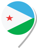 ícone de check-in da bandeira do djibuti. png