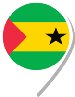 Symbol für den Check-in-Flagge von Sao Tome und Principe. png