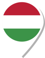 Check-in-Symbol mit ungarischer Flagge. png